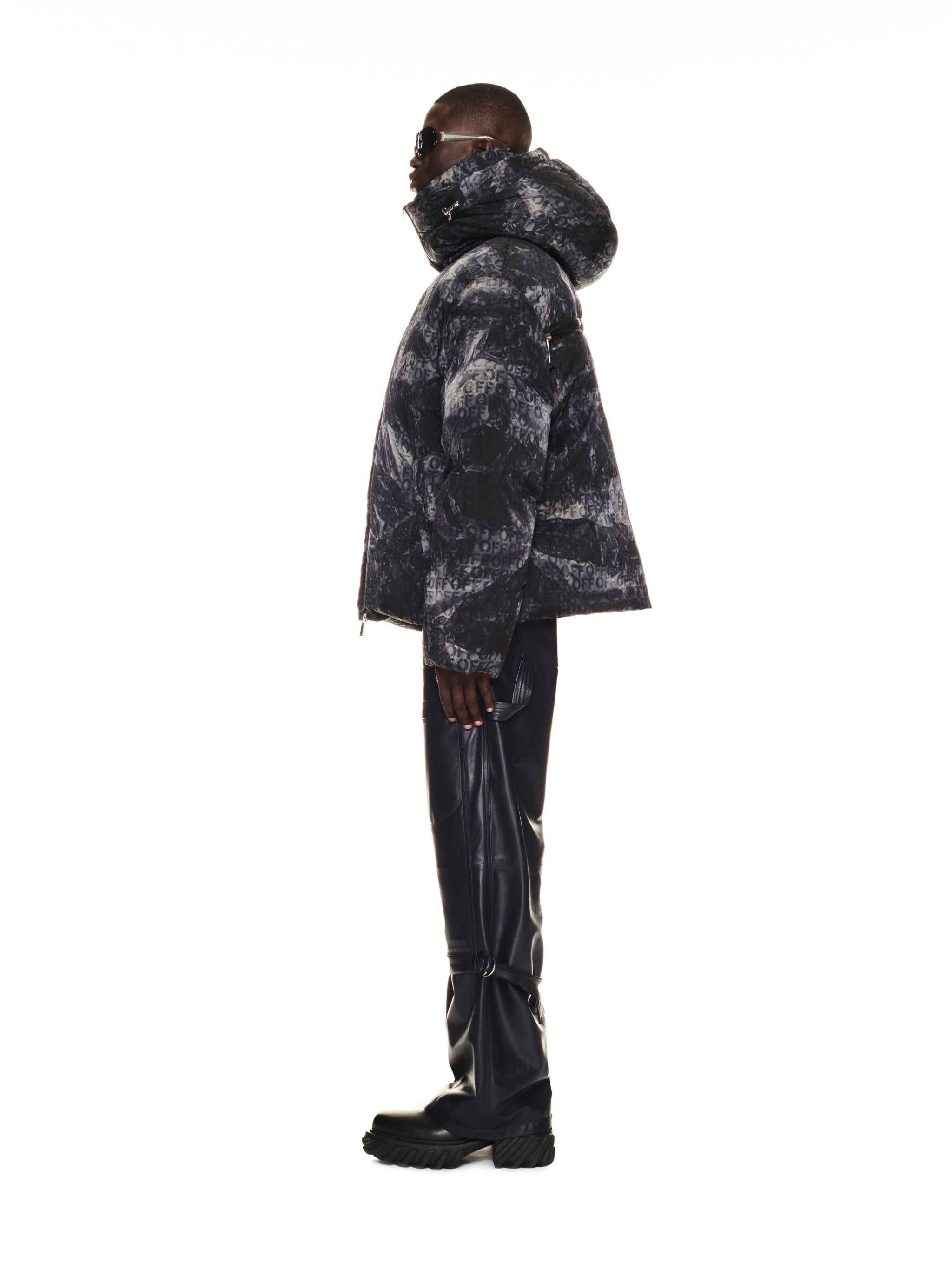 Off Ao Jacq Zip Down Puffer Black No Col - 3