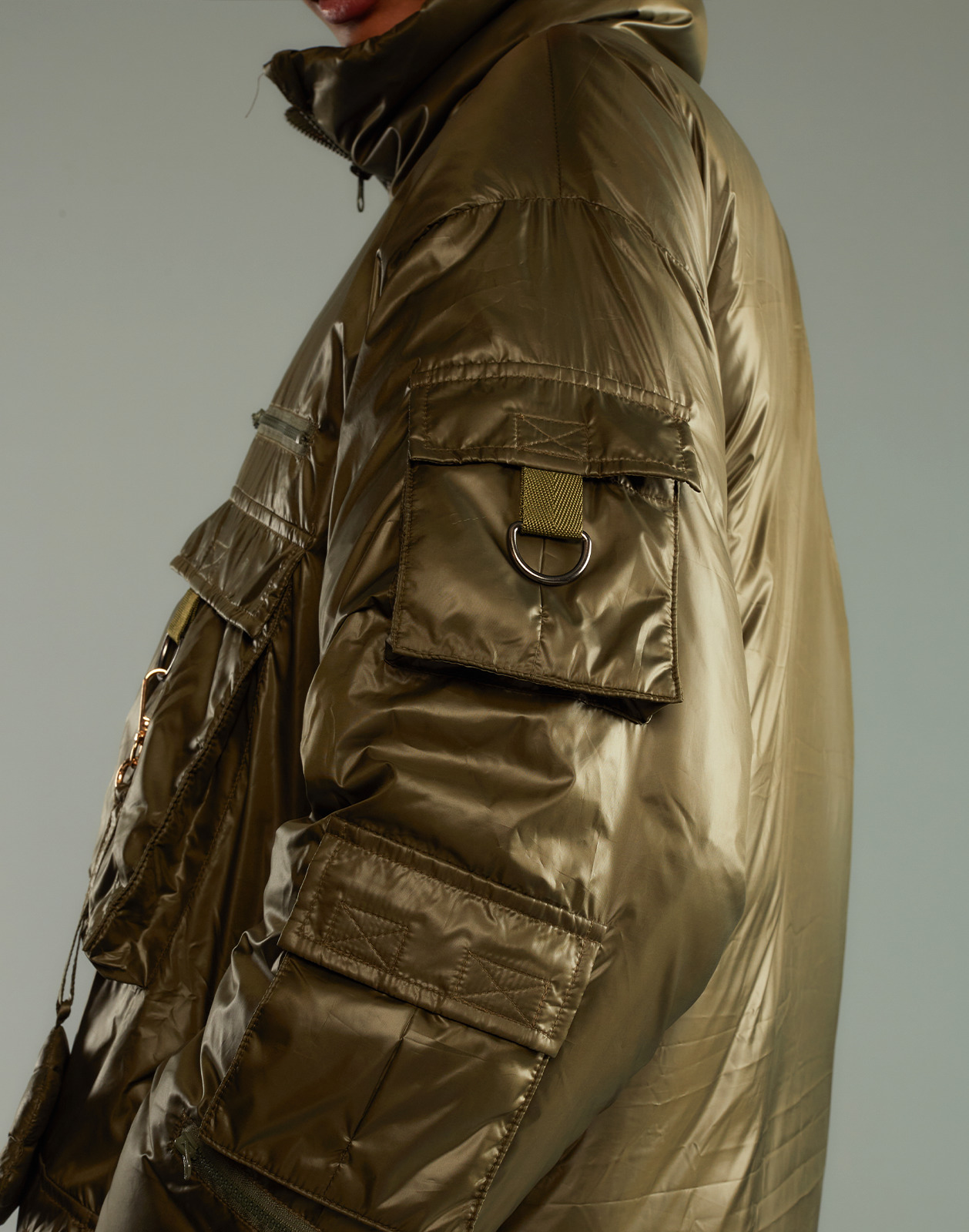 Cargo Pocket Puffer Coat - 11