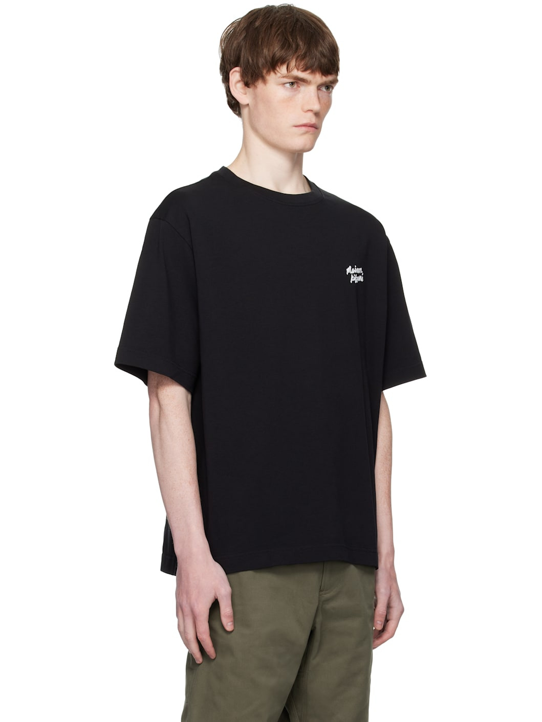 Black 'Maison Kitsuné' Handwriting Oversized T-shirt - 2