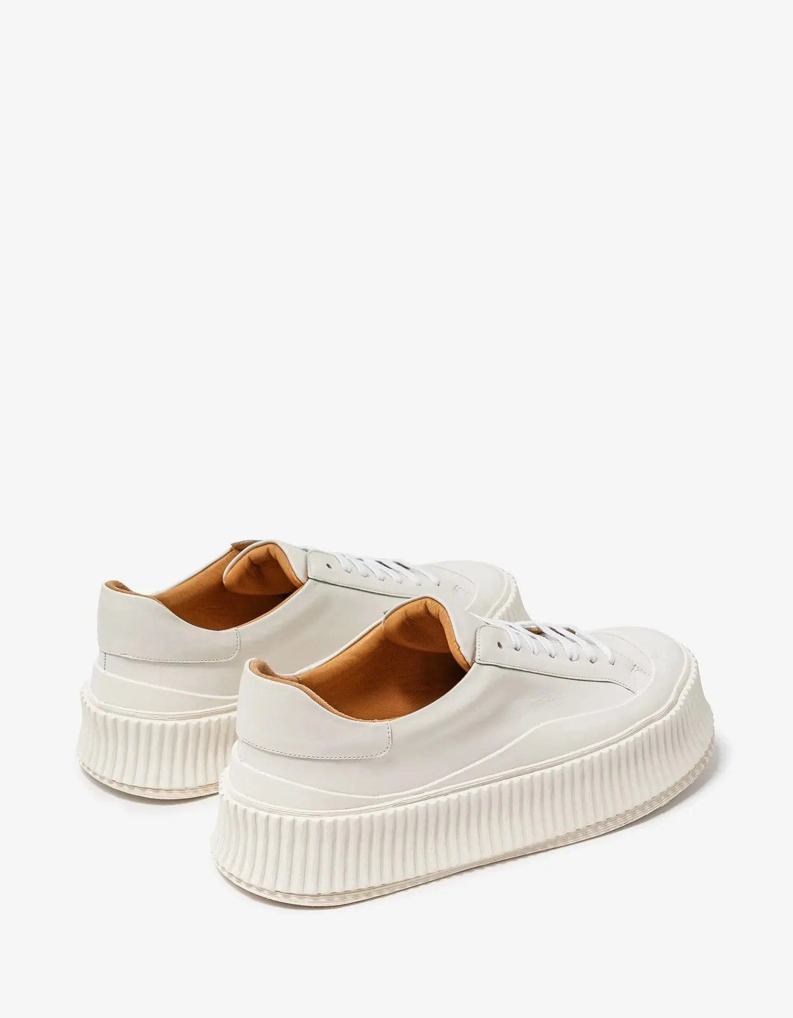 Jil Sander White Leather Trainers - 6