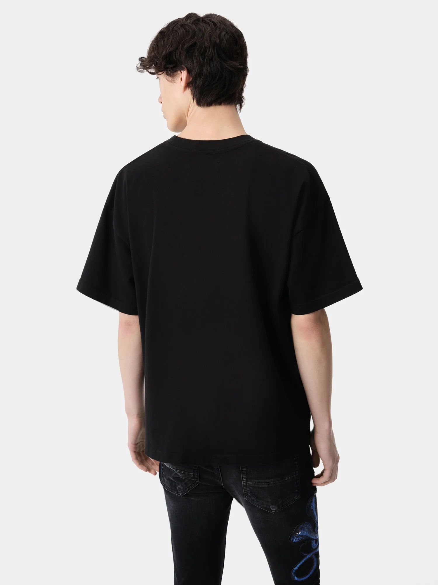 AMIRI GLITTER POISON LOGO SKATER TEE | REVERSIBLE