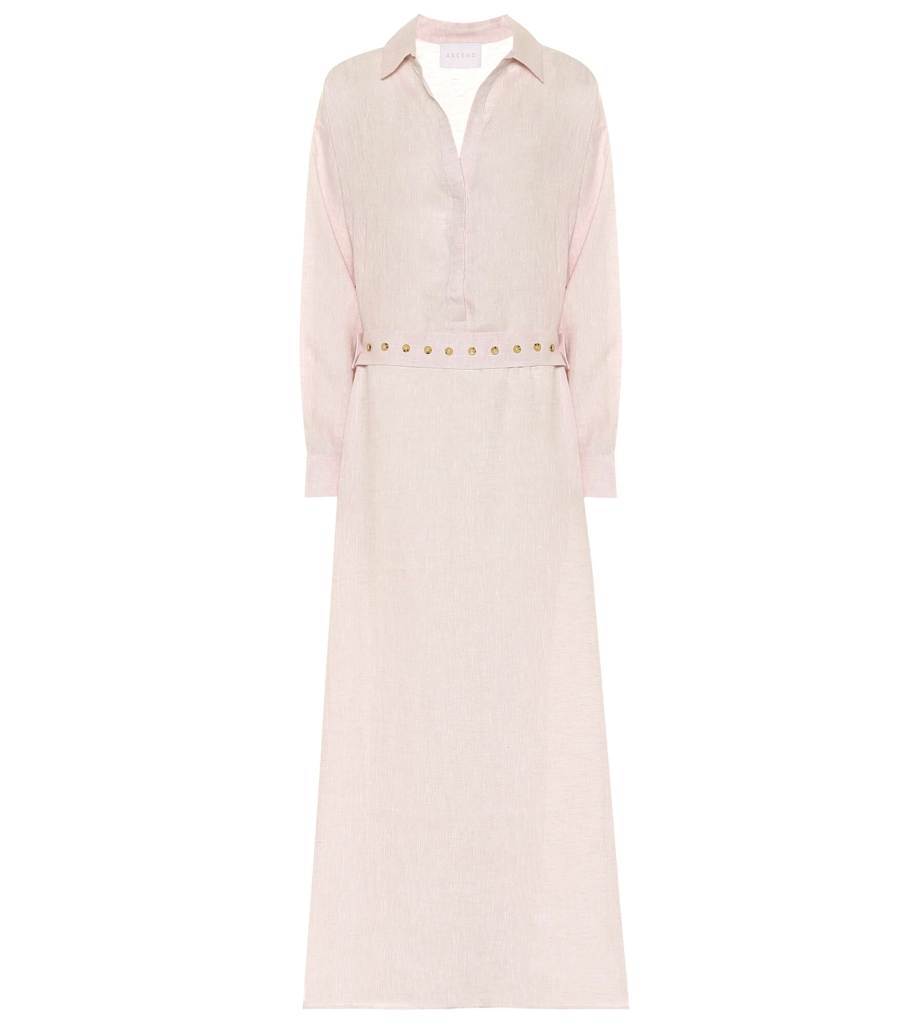 Porto linen maxi shirt dress - 1