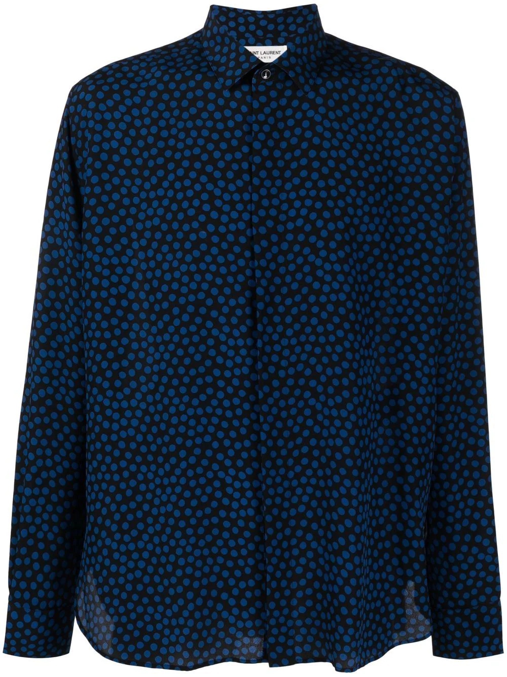 polka dot-print silk shirt - 1