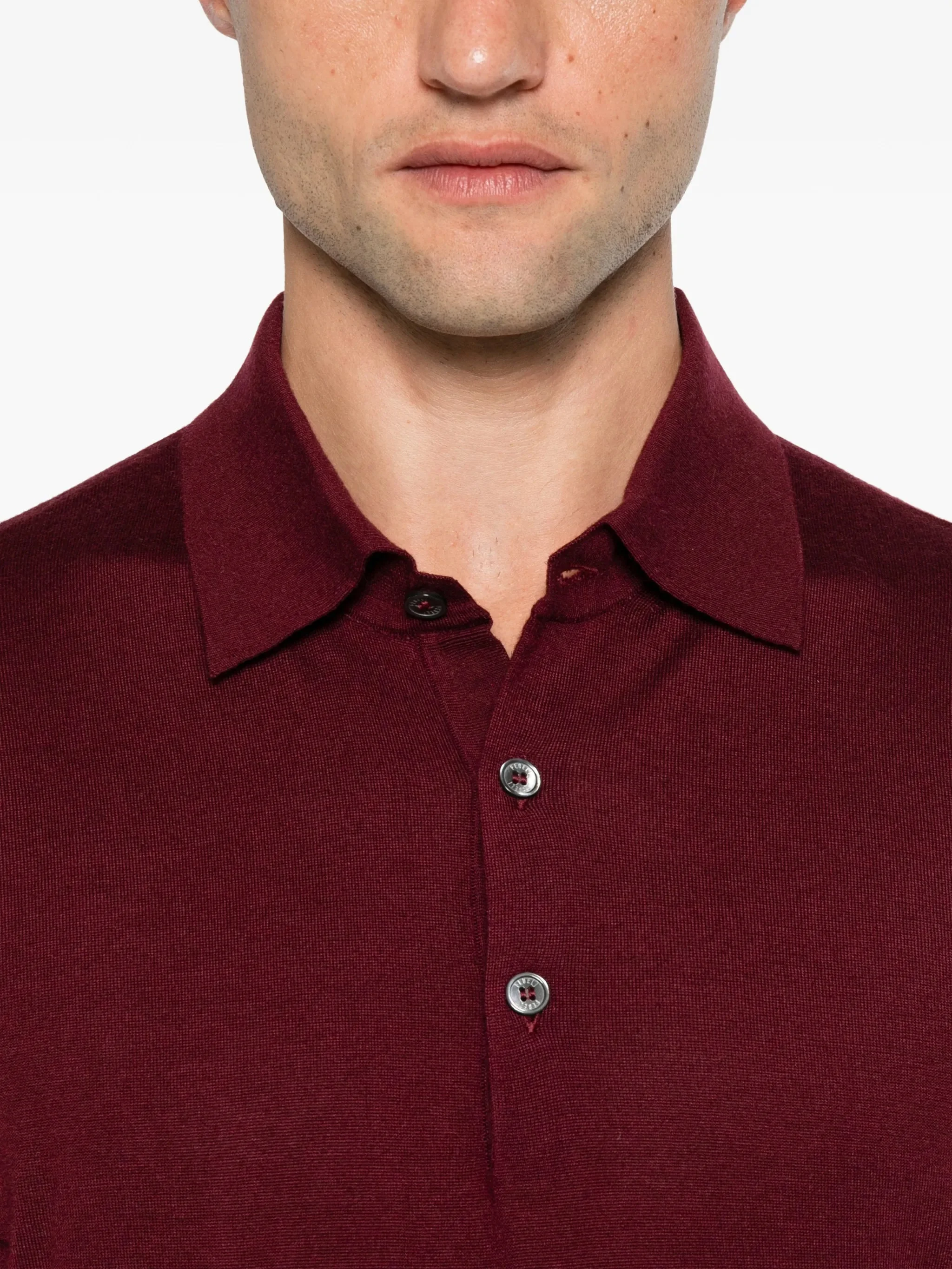 Fedeli Button-up Collar Polo Shirt - 1