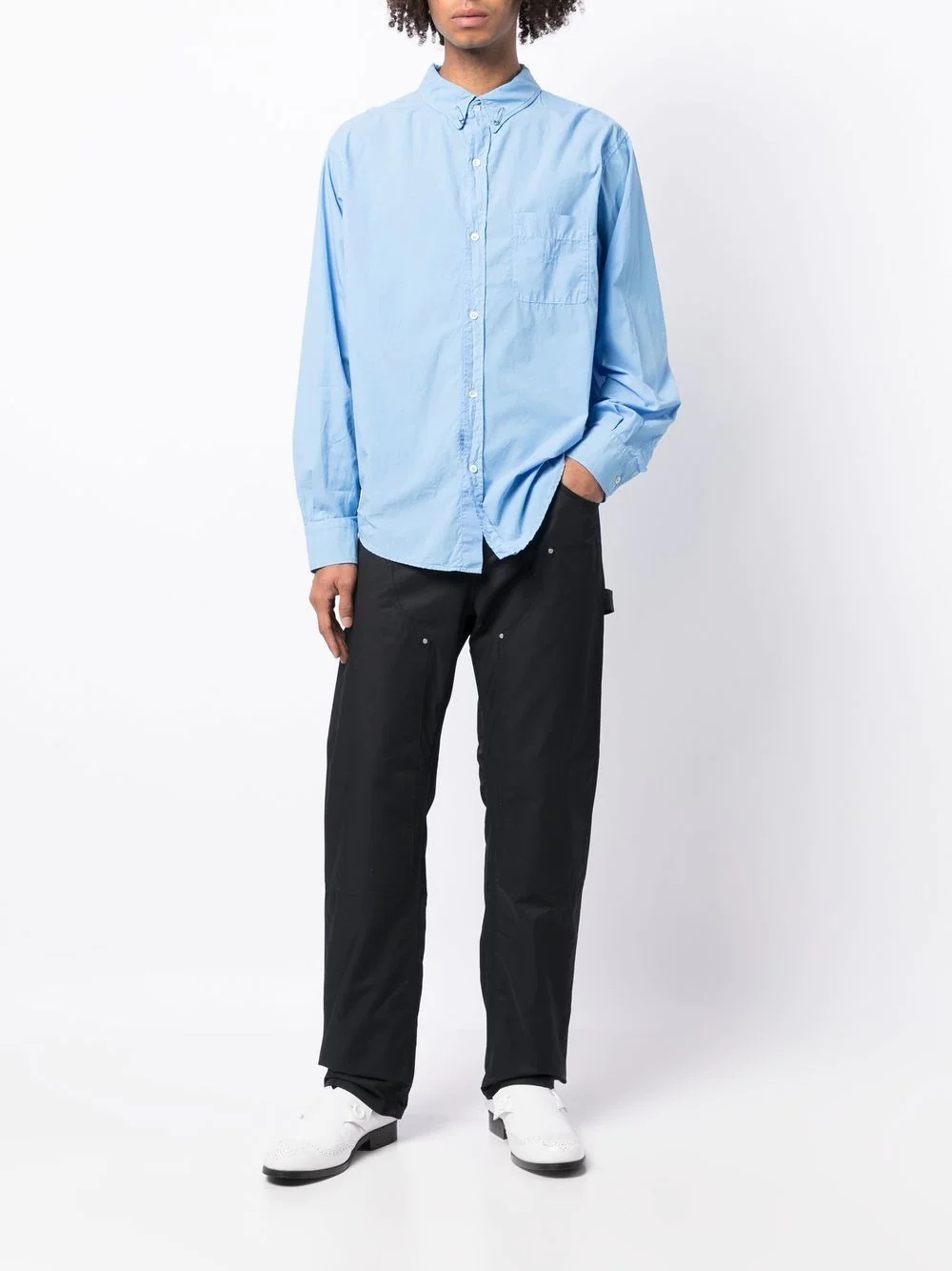 high-low button-down shirt - 2