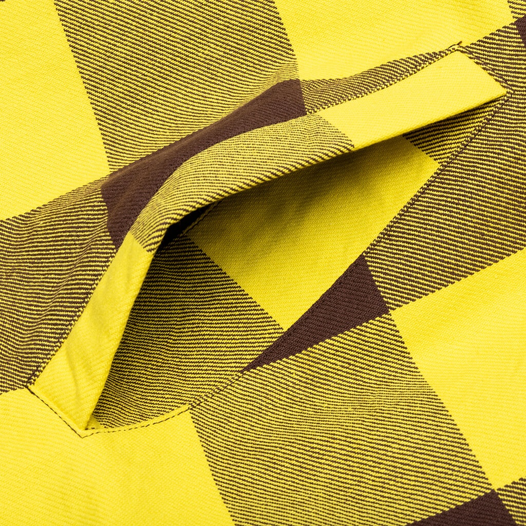 CHECK PADDED OVERSHIRT - YELLOW/BROWN - 5
