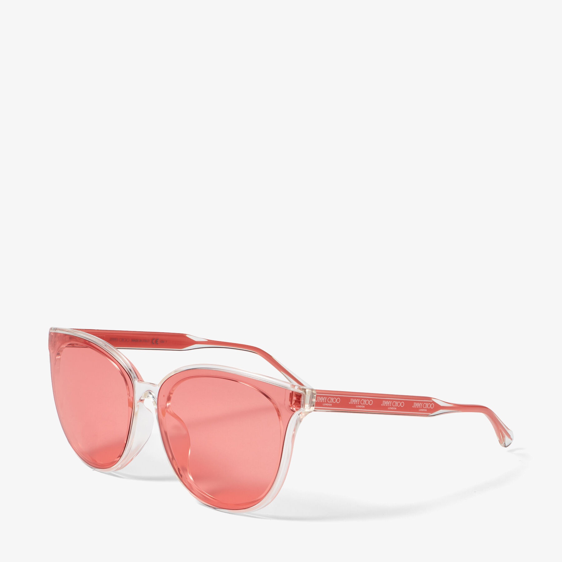Jaime
Coral Oval-Frame Sunglasses with Repeat Logo - 3