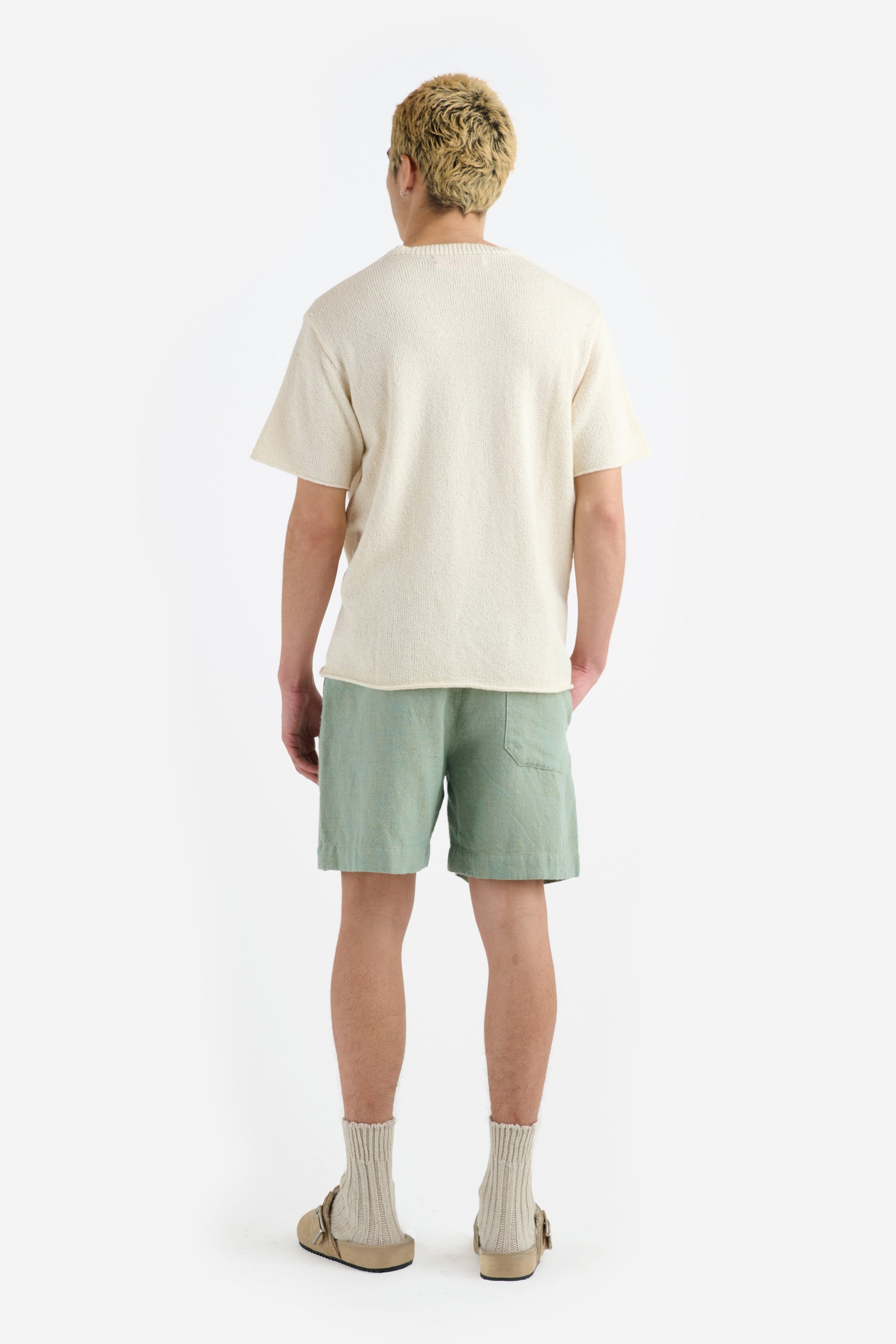 CHAMBRAY DRAWSTRING SHORT - 3