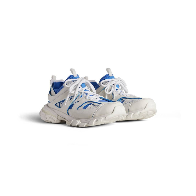 Men's Track Sock Sneaker in White/black 2
