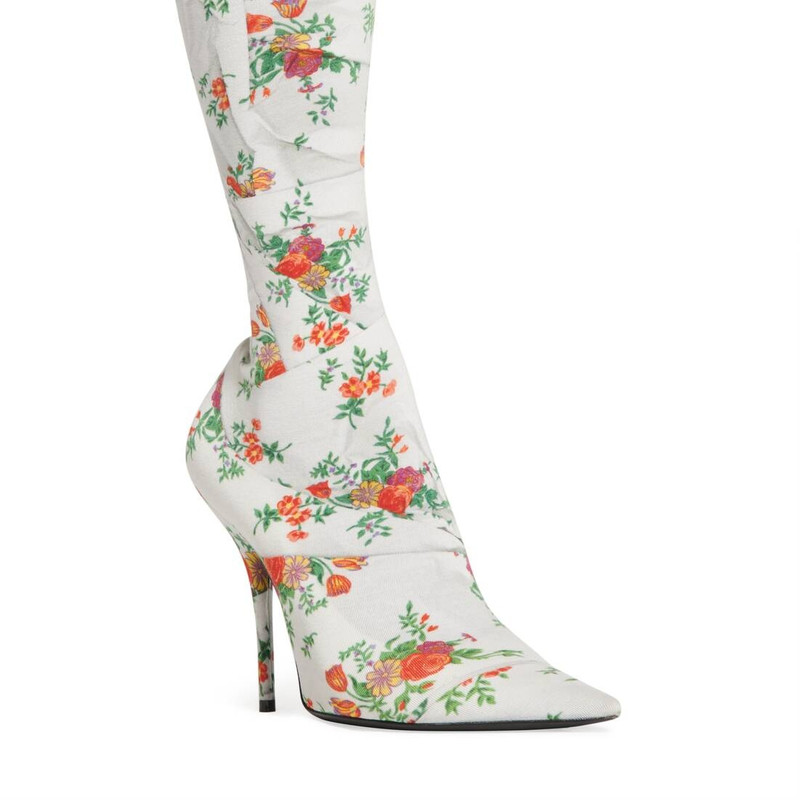 knife 110mm over-the-knee boot paper crush floral printed 6