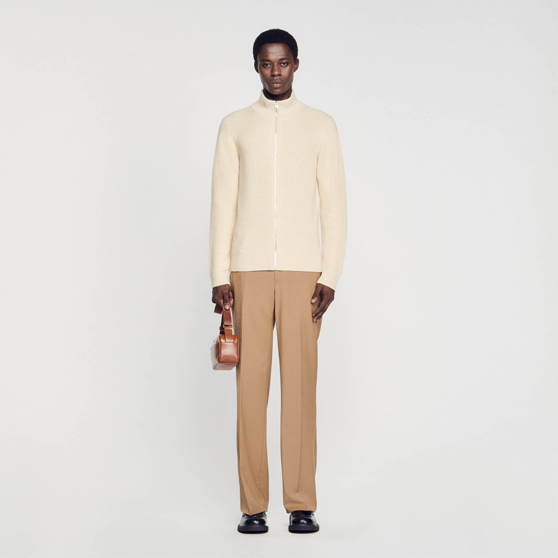 Sandro KNITTED ZIP-UP CARDIGAN outlook