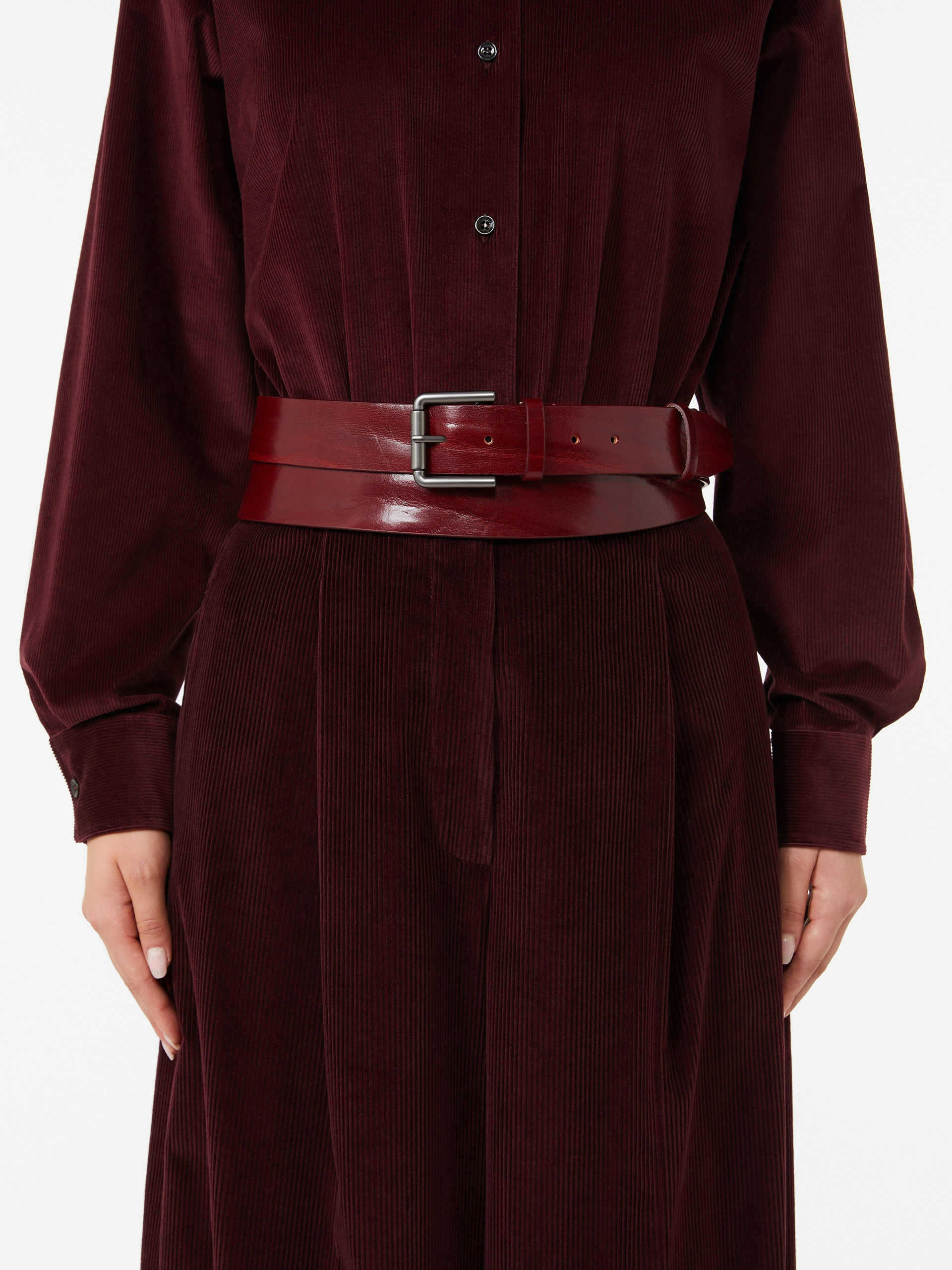 BUCKLE40XLONG Long leather belt - 3