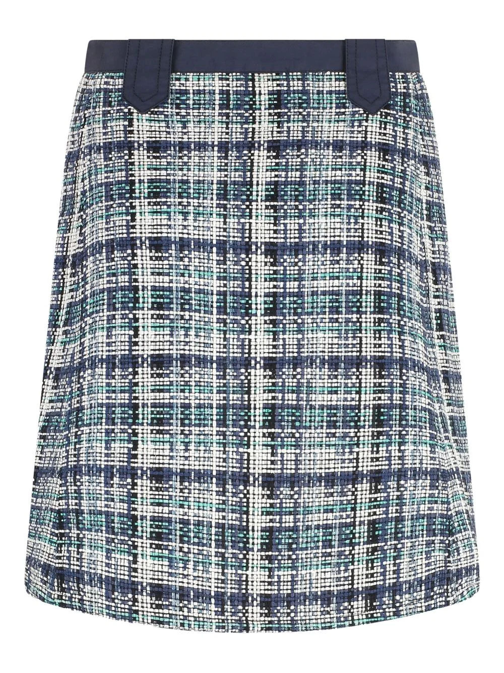 bouclé-knit midi straight skirt - 1