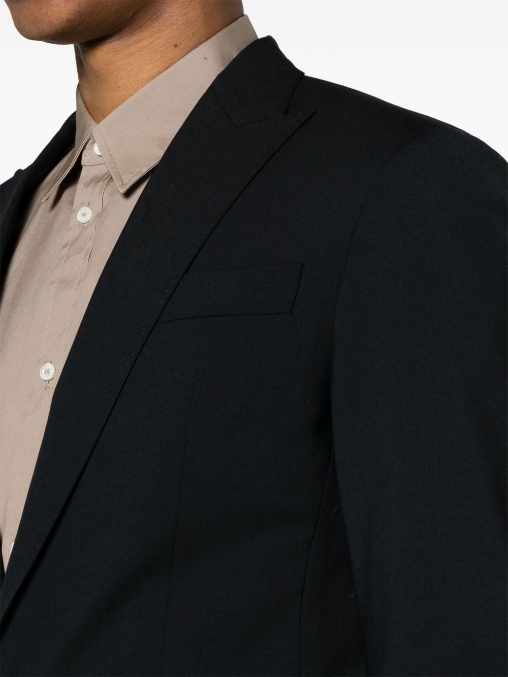 virgin wool single-breasted suit - 5