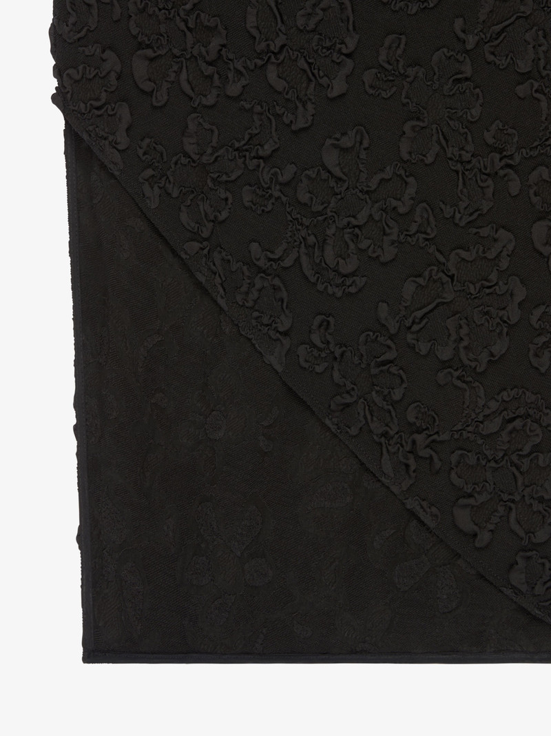 ASYMMETRIC DRAPED SKIRT IN JERSEY WITH FLORAL PATTERN 5