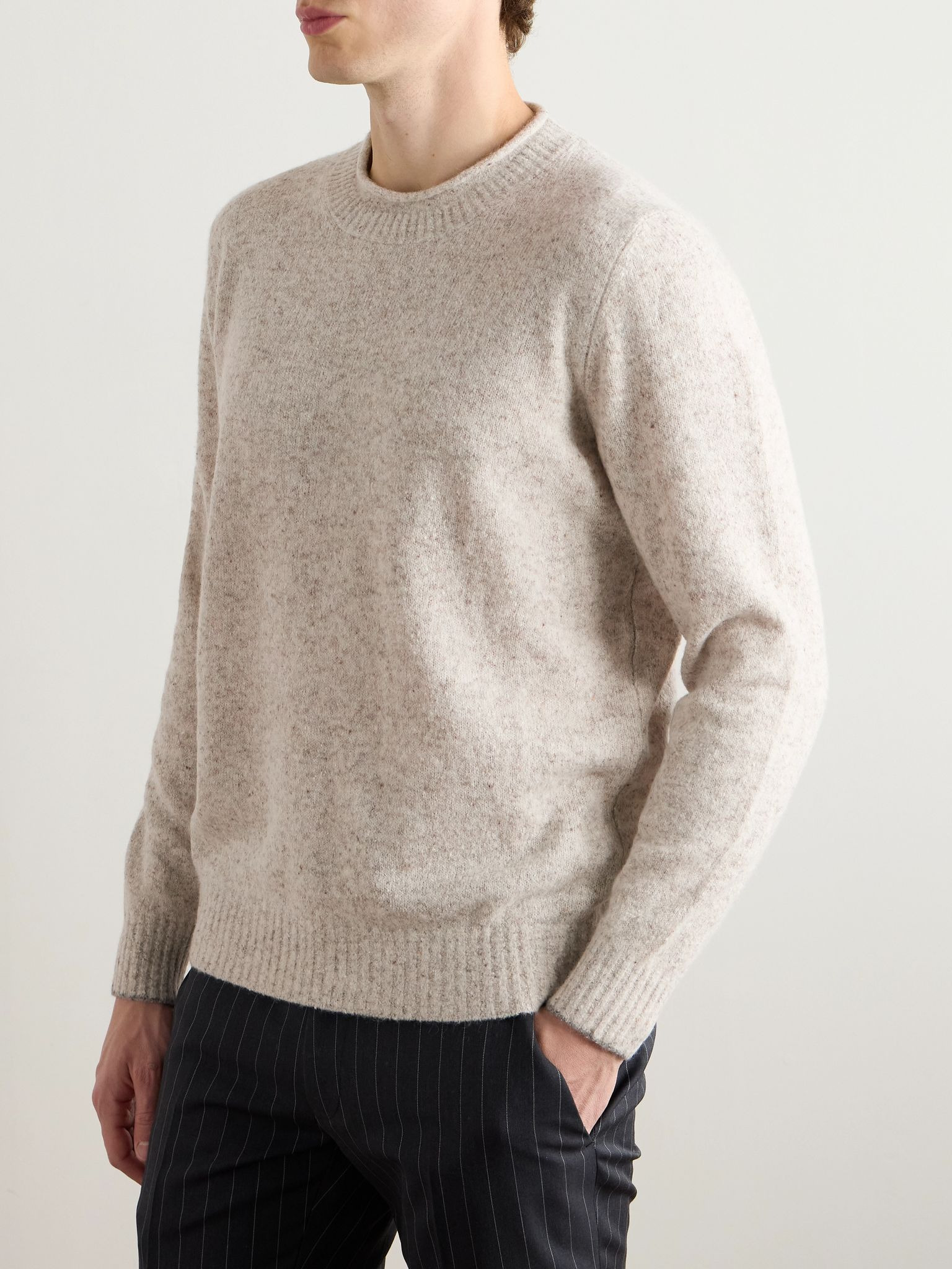 Ribbed-Knit Sweater Gray - 3