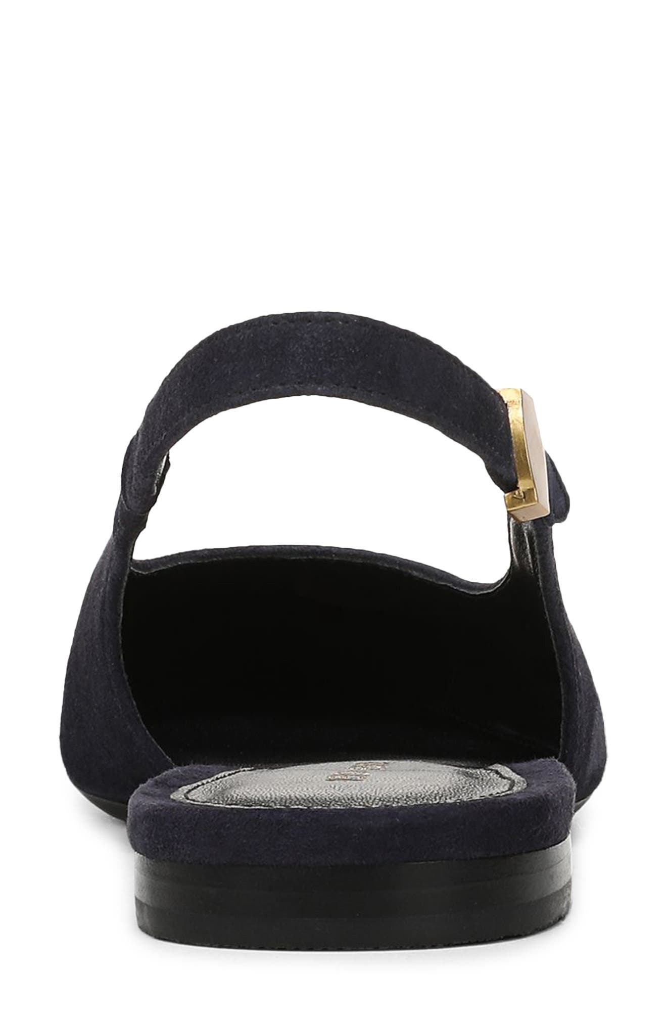 Veronica Beard Shina Slingback Pointed Toe Flat in Navy at Nordstrom - 7