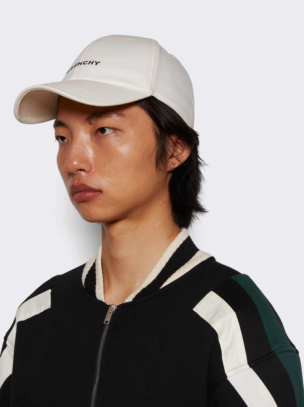 Embroidered Logo Curved Baseball Cap White - 3