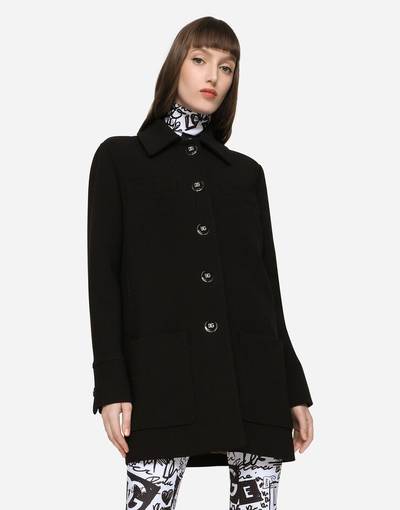 Dolce & Gabbana Double crepe peacoat with galalith buttons outlook