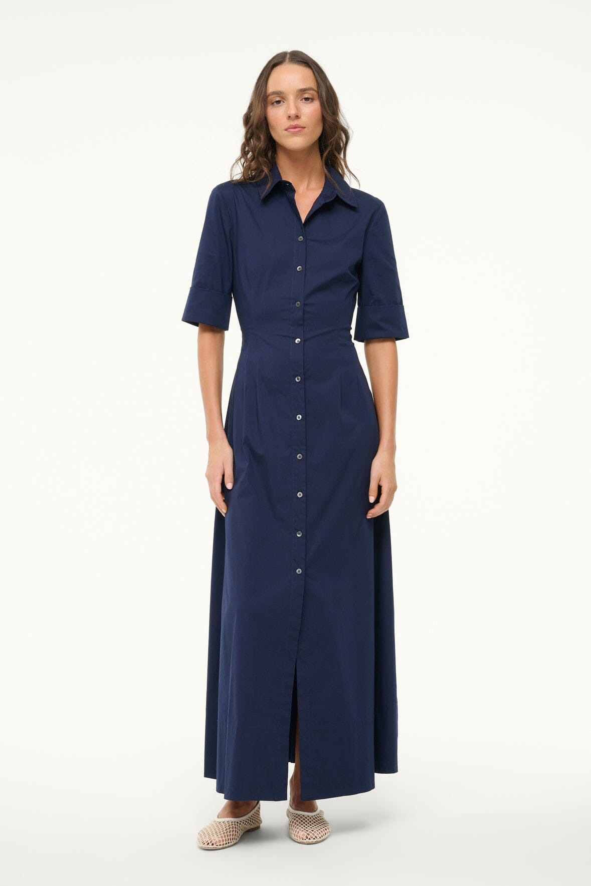 STAUD JOAN MAXI DRESS NAVY - 3