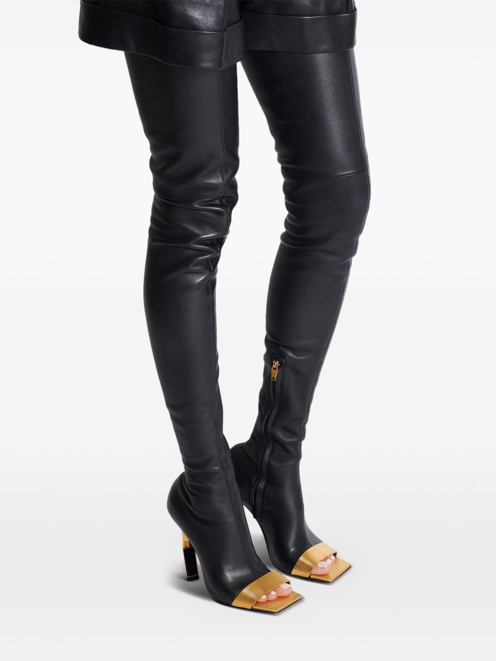 Lipstick thigh-length leather boots - 6