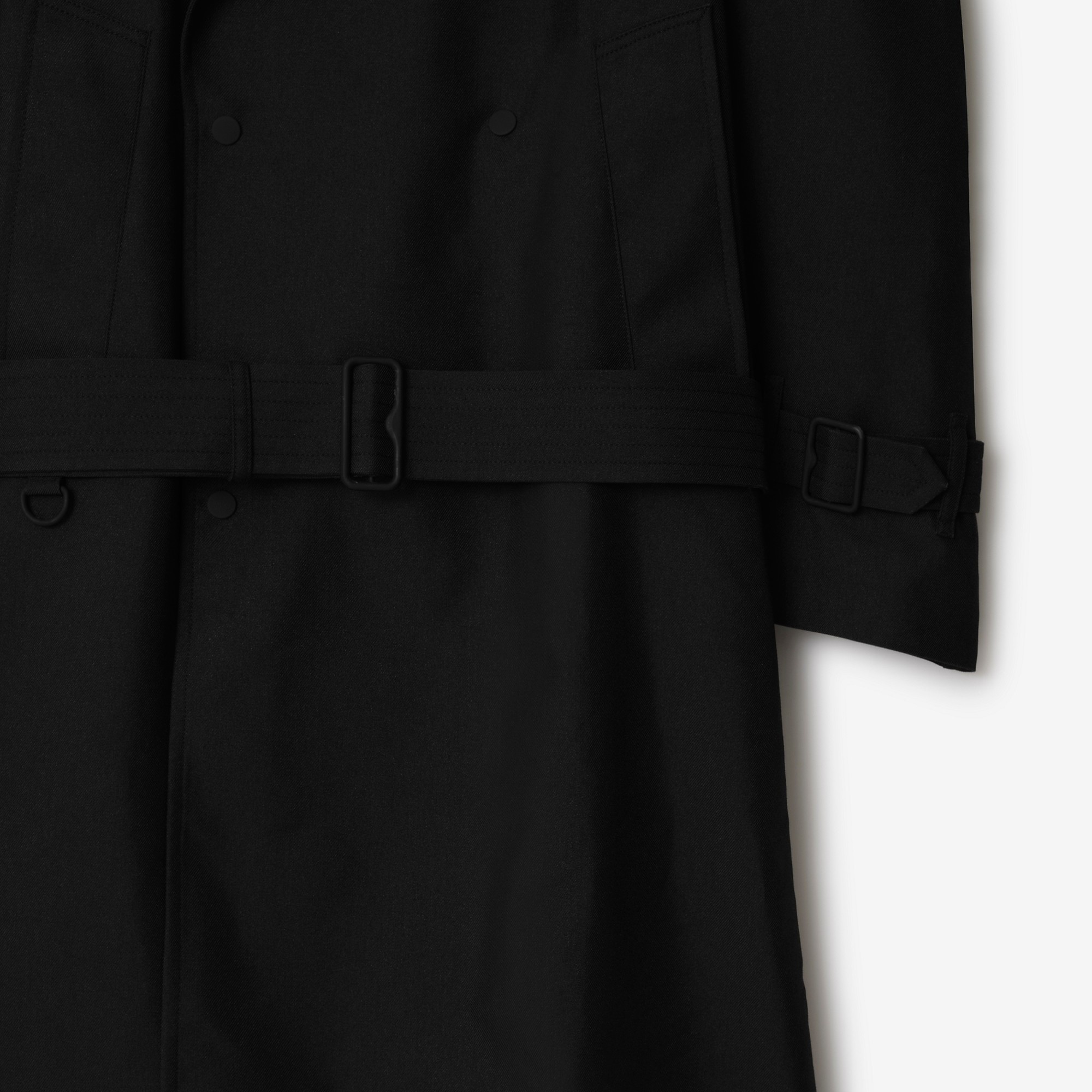 Long Silk Blend Trench Coat - 6
