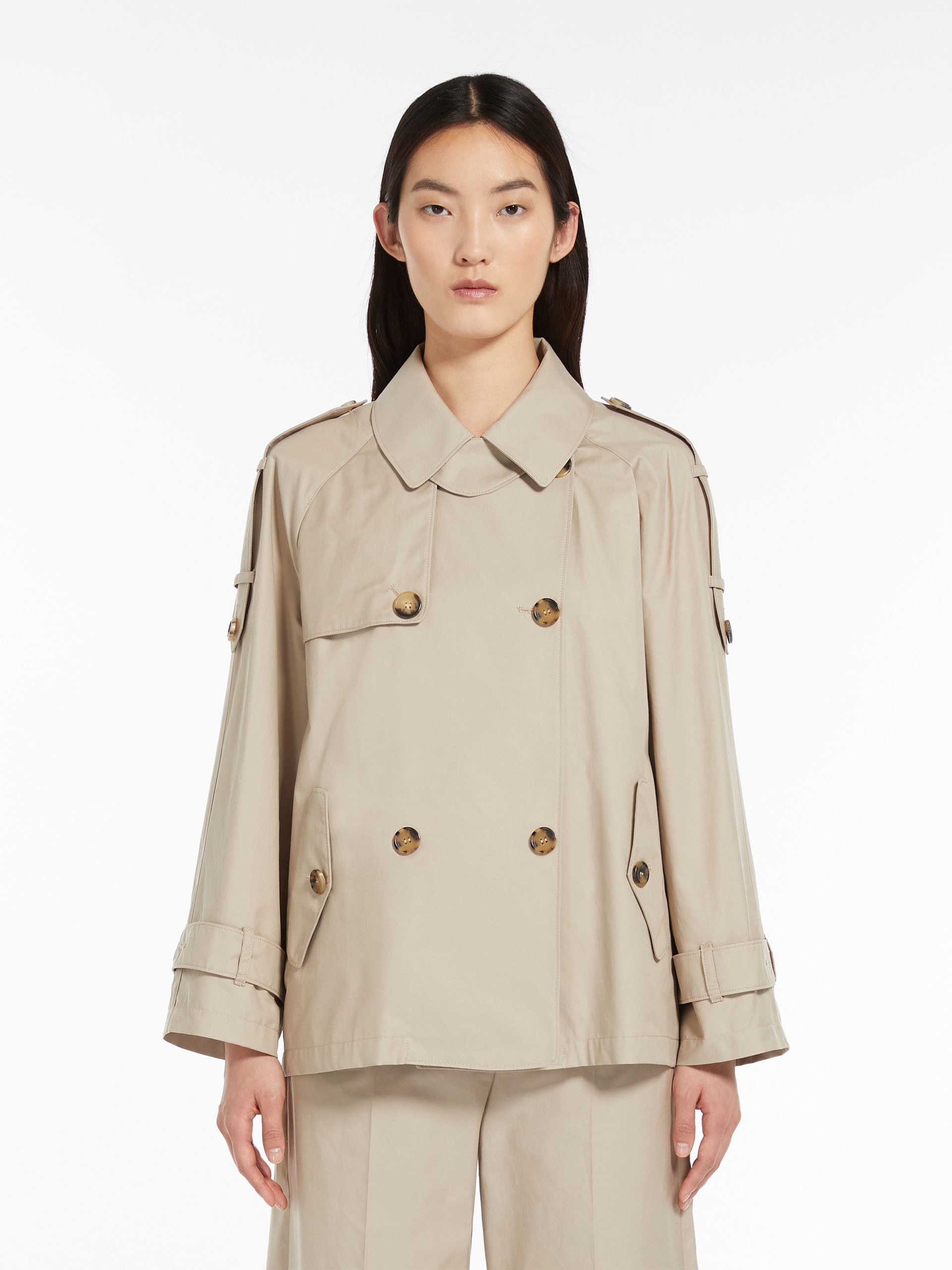 DTRENCH Double-breasted trench coat in water-resistant cotton twill - 3