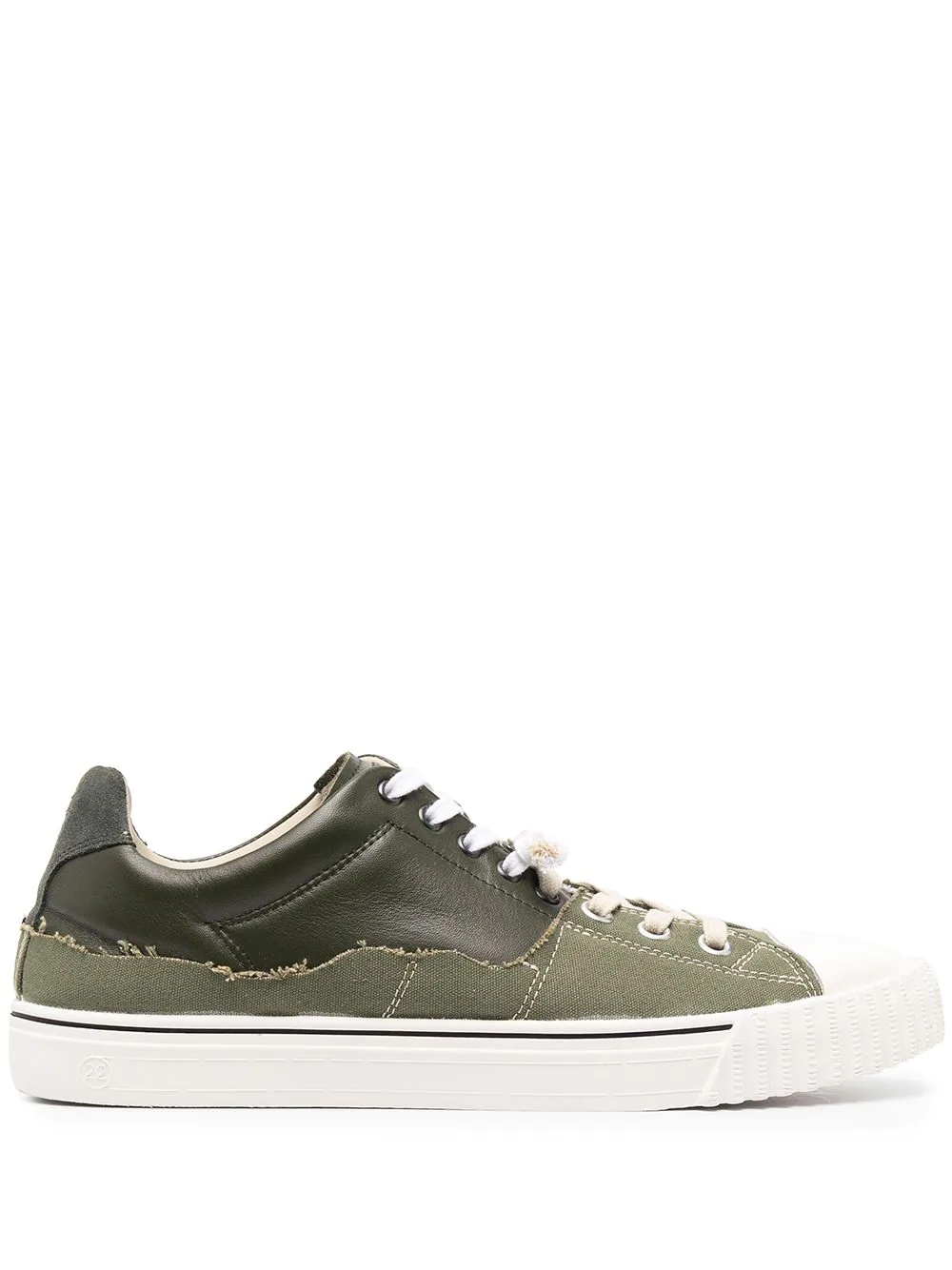 panelled low-top sneakers - 1