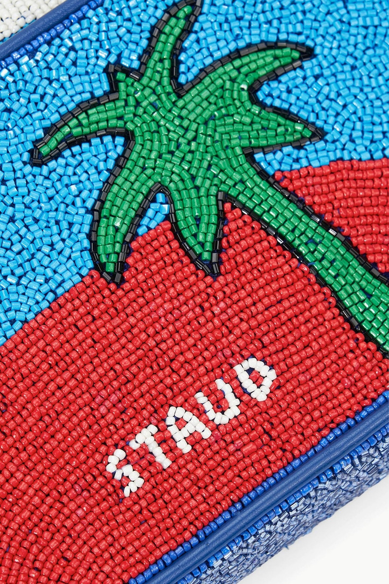 STAUD TOMMY BEADED BAG GRAPHIC PALM 4