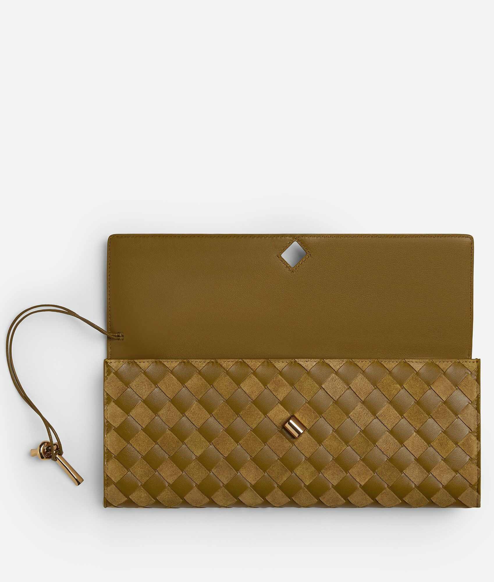 ＊送料・関税込み＊BOTTEGA VENETA Long Andiamoレザー クラッチ Bottega Veneta Long Andiamo Clutch Bag with Handle