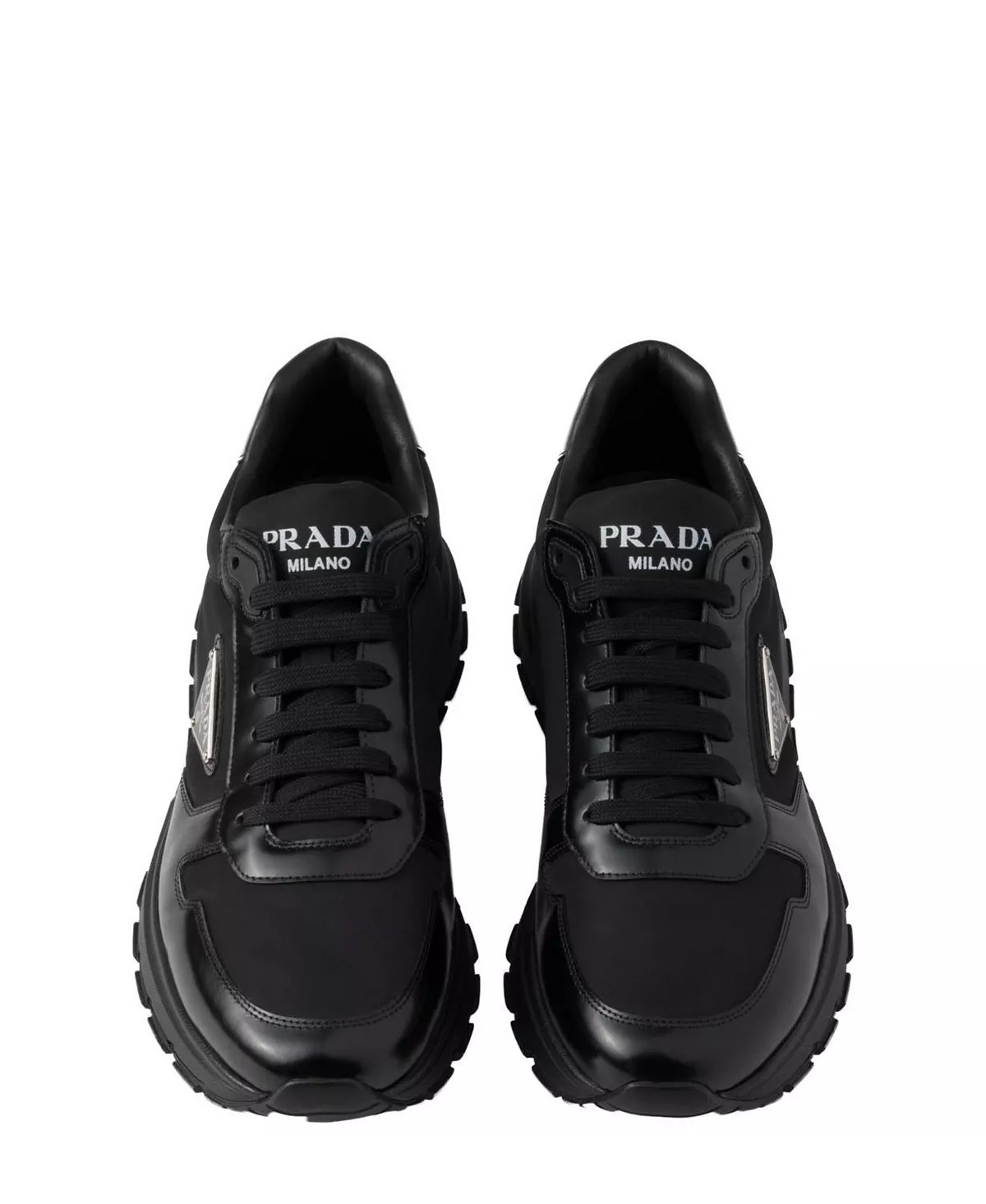 Men's Prax 01 Re-Nylon and Brushed Leather Sneakers - 4