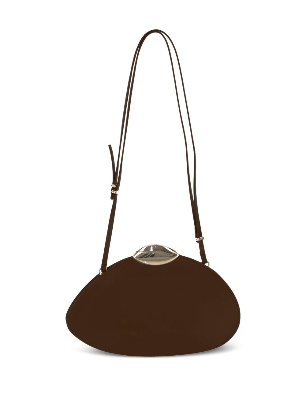 leather clasp-closure shoulder bag - 2
