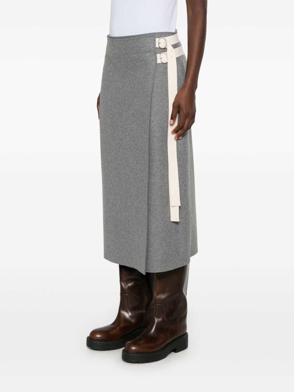 buckled midi skirt - 3