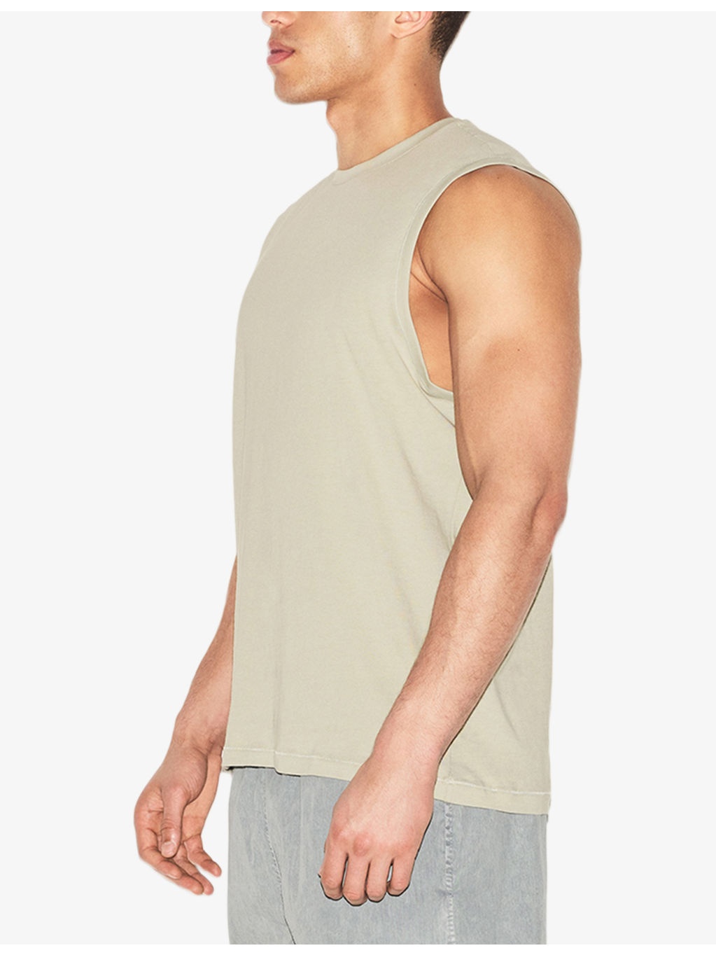 Crewneck Sleeveless Cotton Top - 4