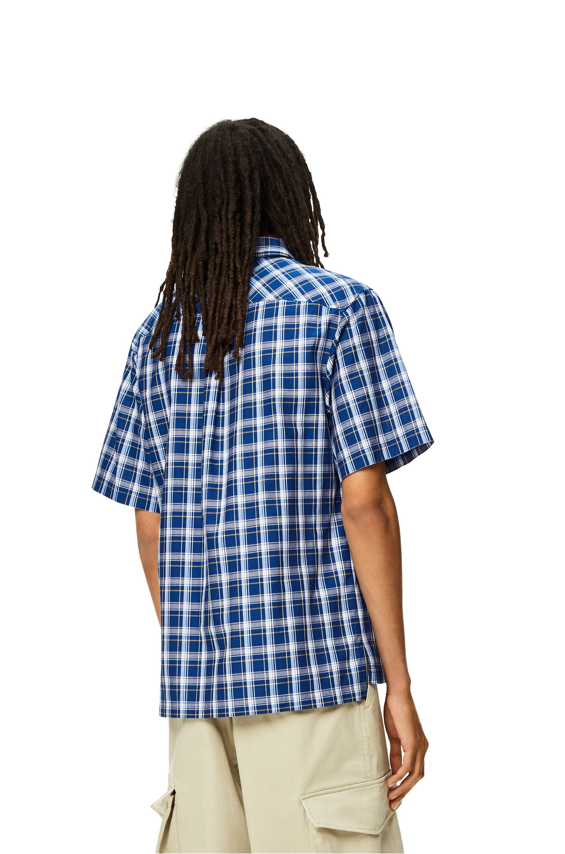 Short sleeve check shirt in cotton - 4