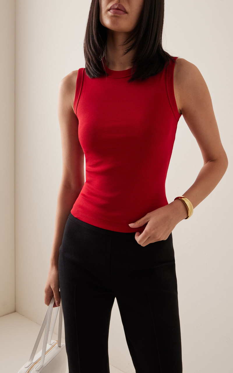 FLORE FLORE Esmé Organic Cotton Tank Top red outlook