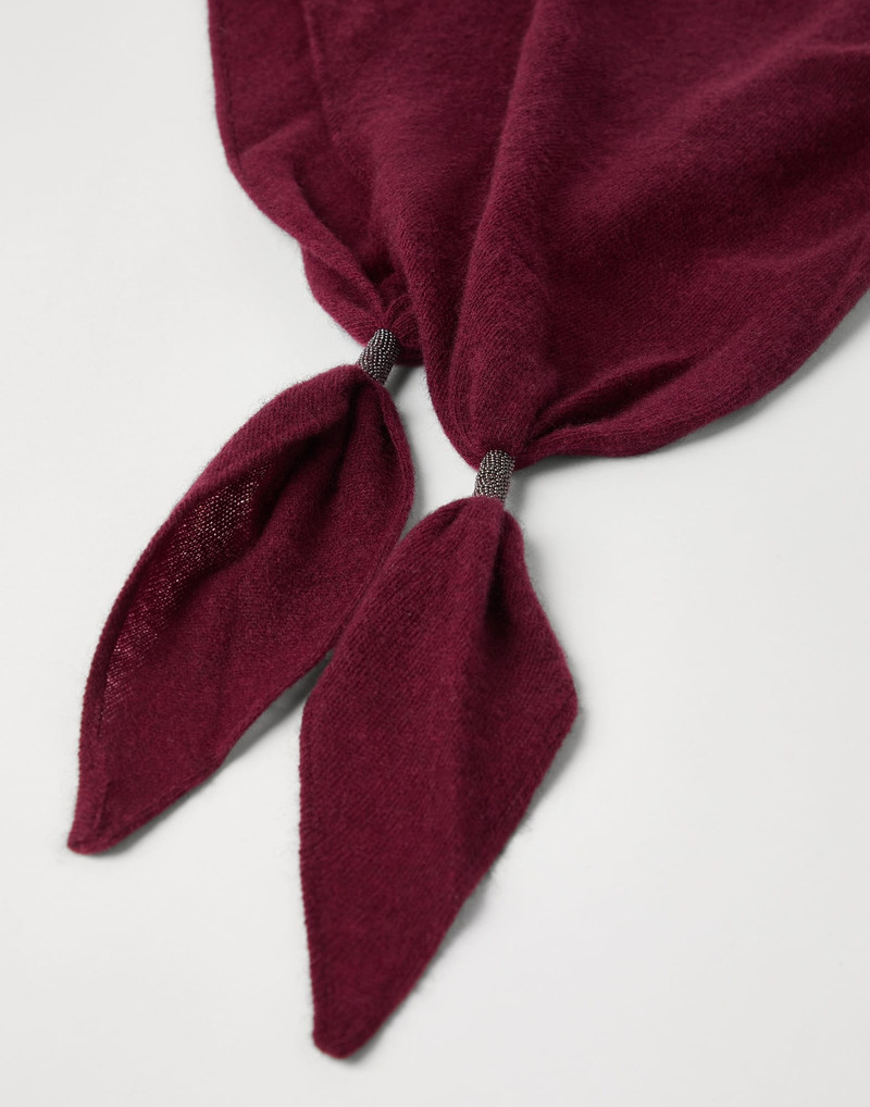 Brunello Cucinelli Cashmere scarf with shiny details outlook