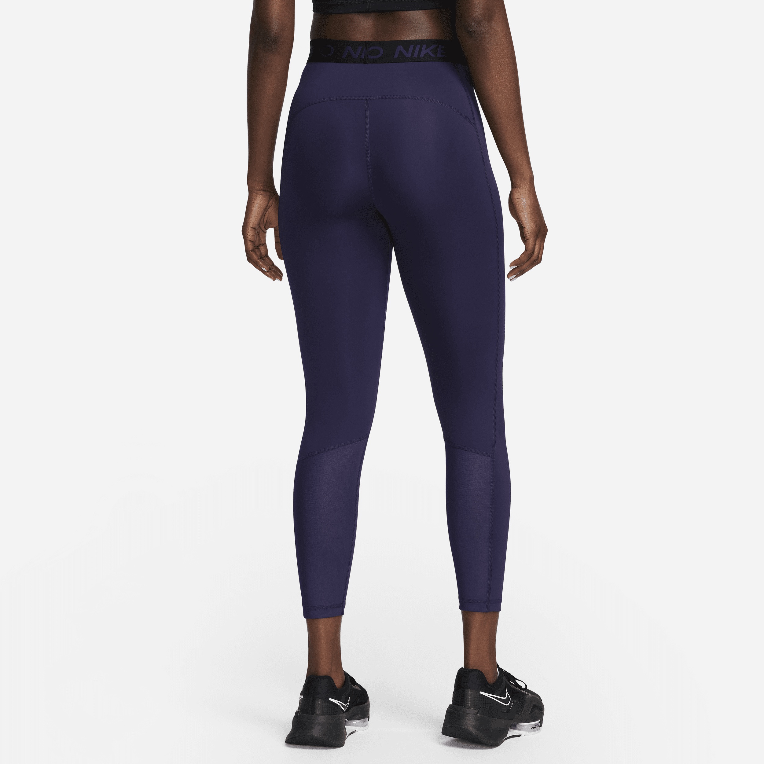 Women's Nike Pro 365 High-Waisted 7/8 Mesh Panel Leggings - 2