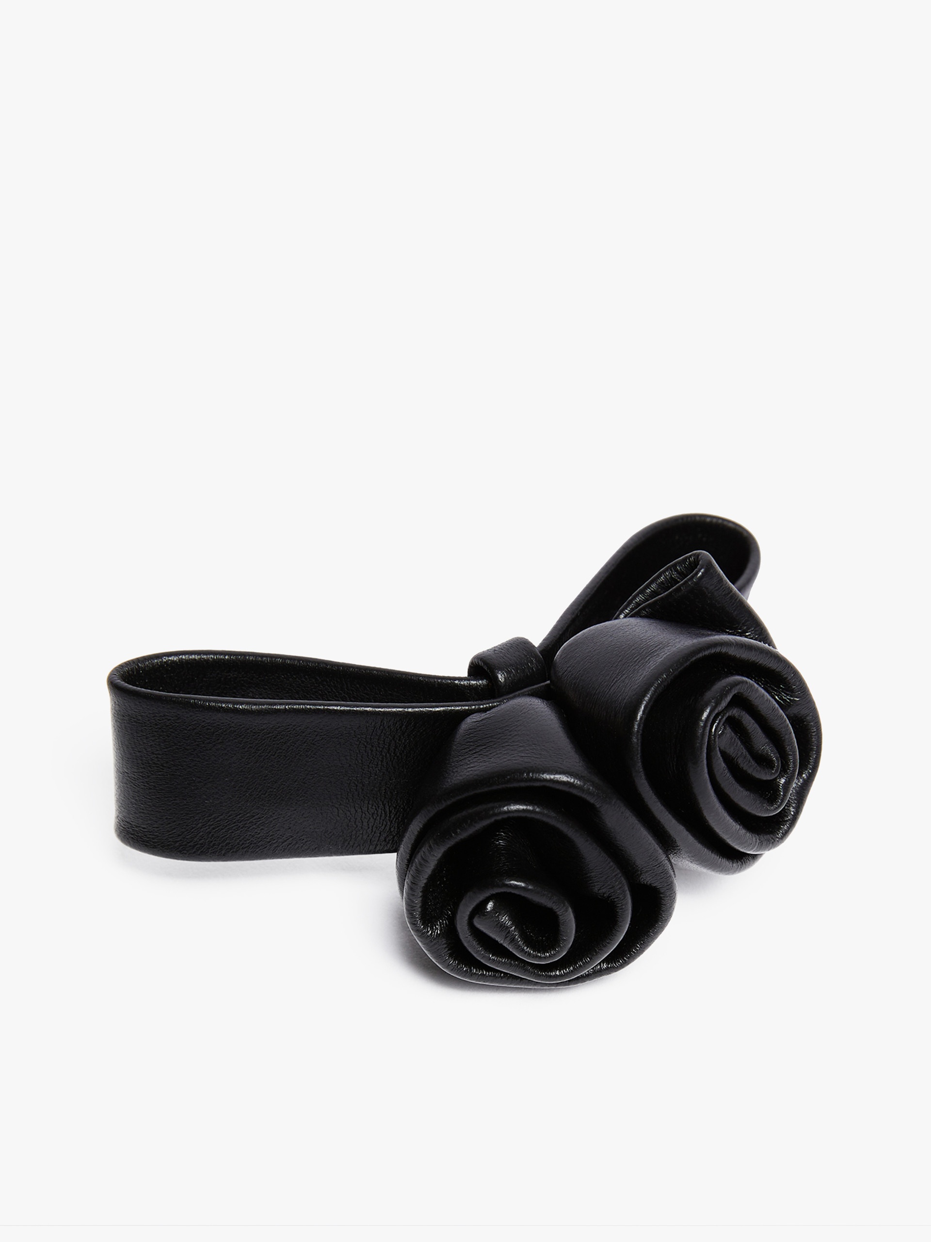 BIAVO Rose-decorated Nappa leather belt - 3
