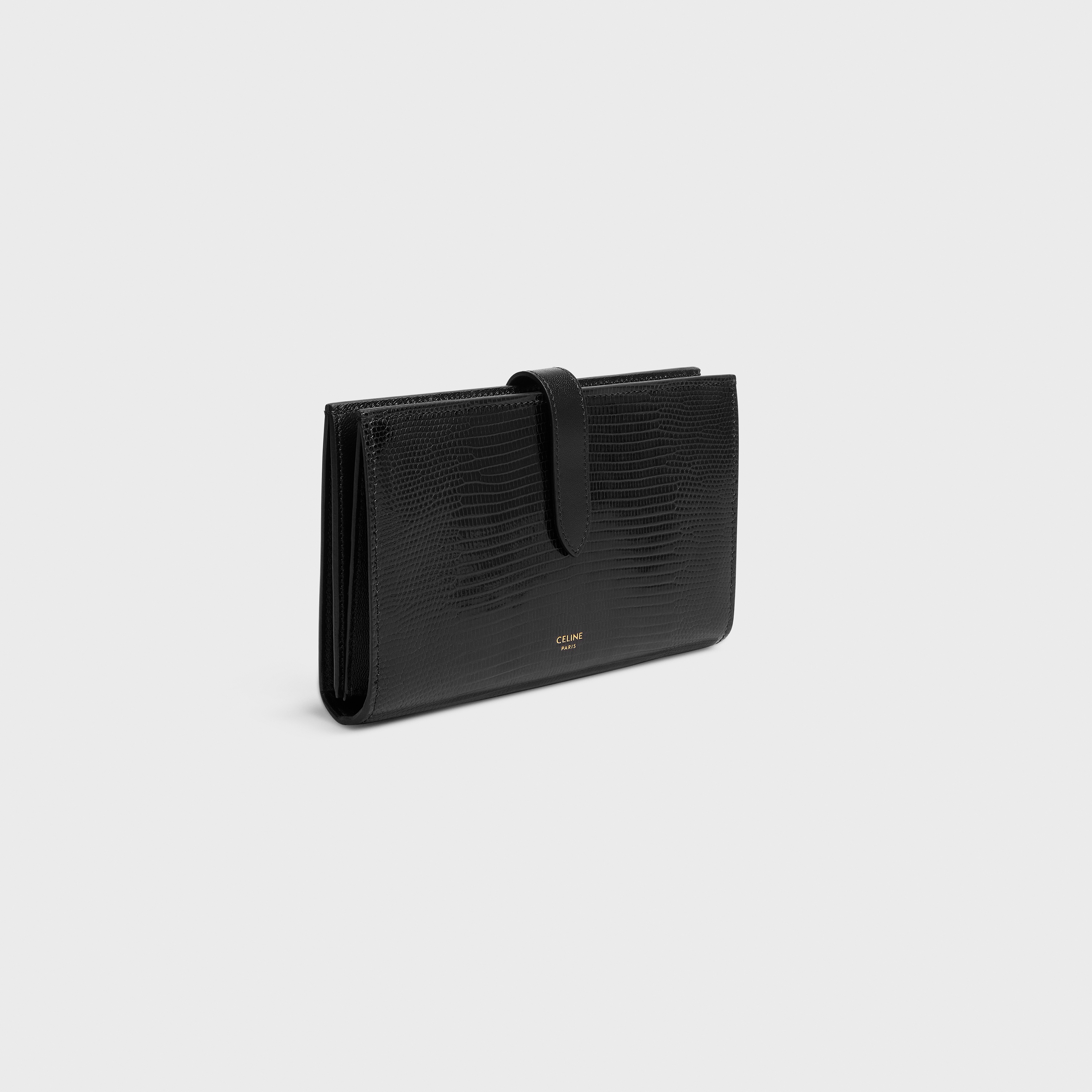 Large strap wallet in Lizard - 2