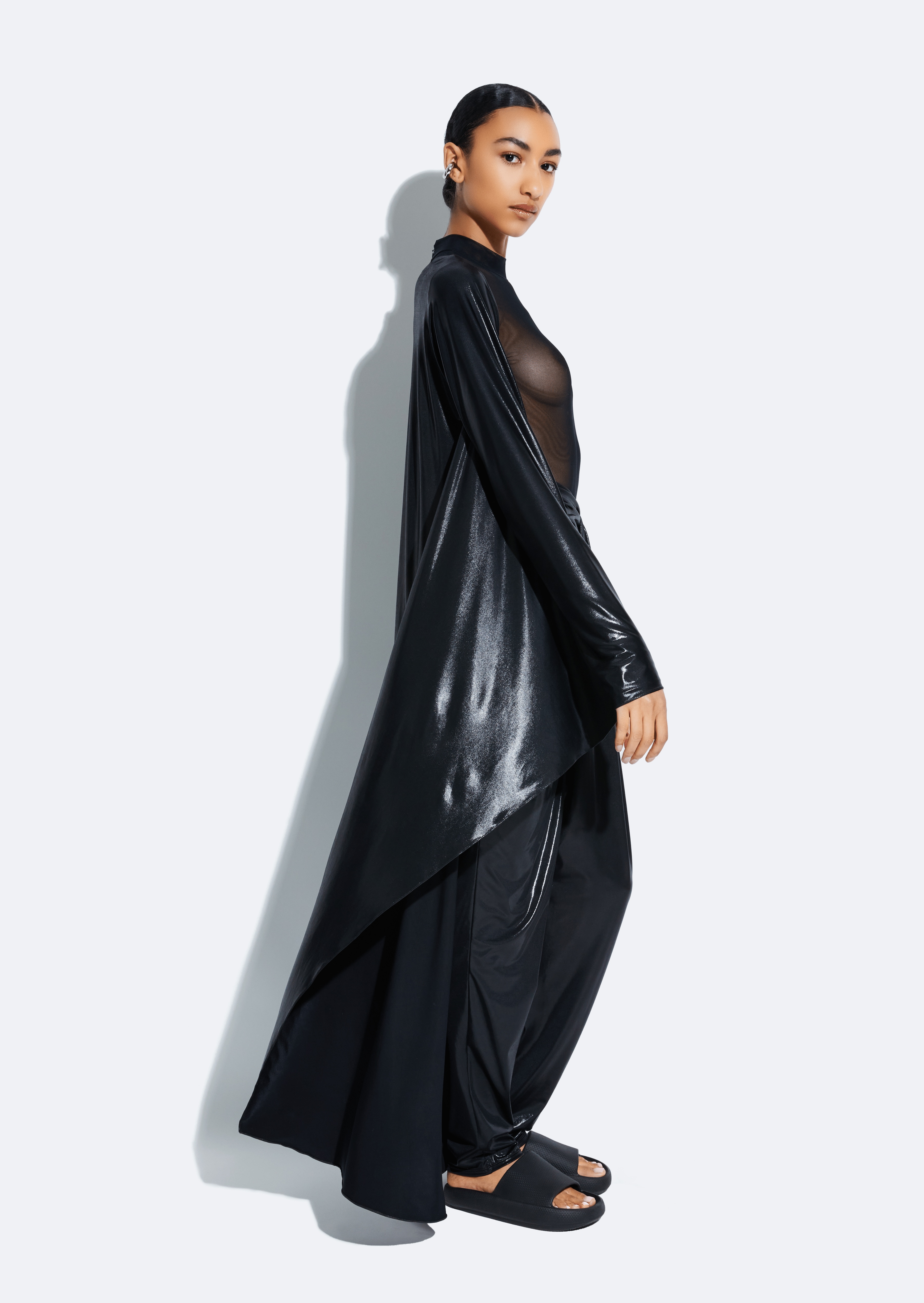 Coated Jersey Caftan - 4
