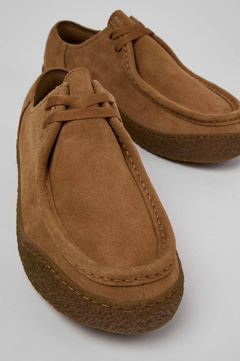 Brown Suede Leather Shoes for Men. 2