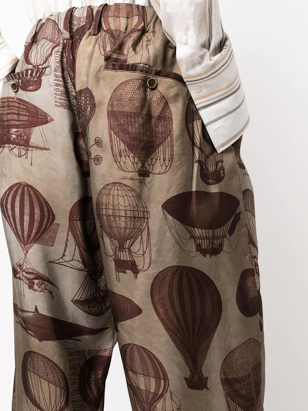 balloon-print tapered trousers - 5