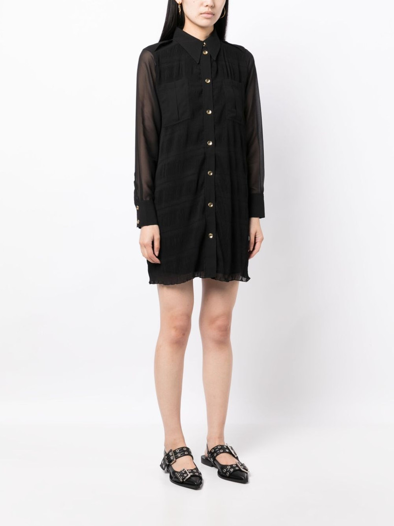 Georgette straight-point collar dress 3