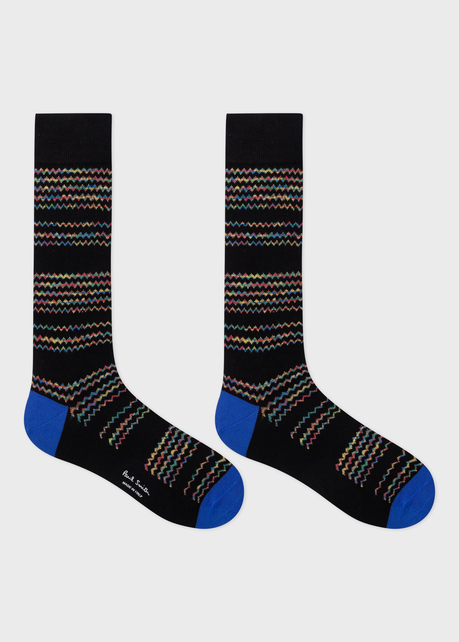 Black Wave Stripe Socks - 2