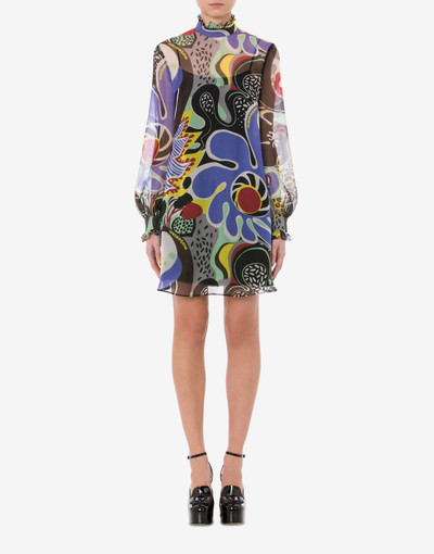 Moschino PSYCHEDELIC PRINT CHIFFON DRESS outlook