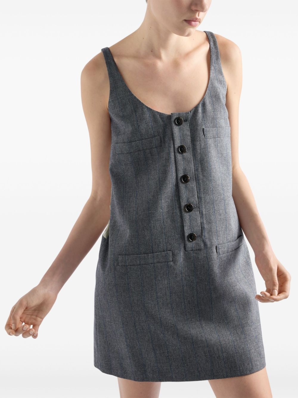【プラダ・PRADA】Pinstriped mini-dress Prada pinstriped mini dress | farfetch | REVERSIBLE