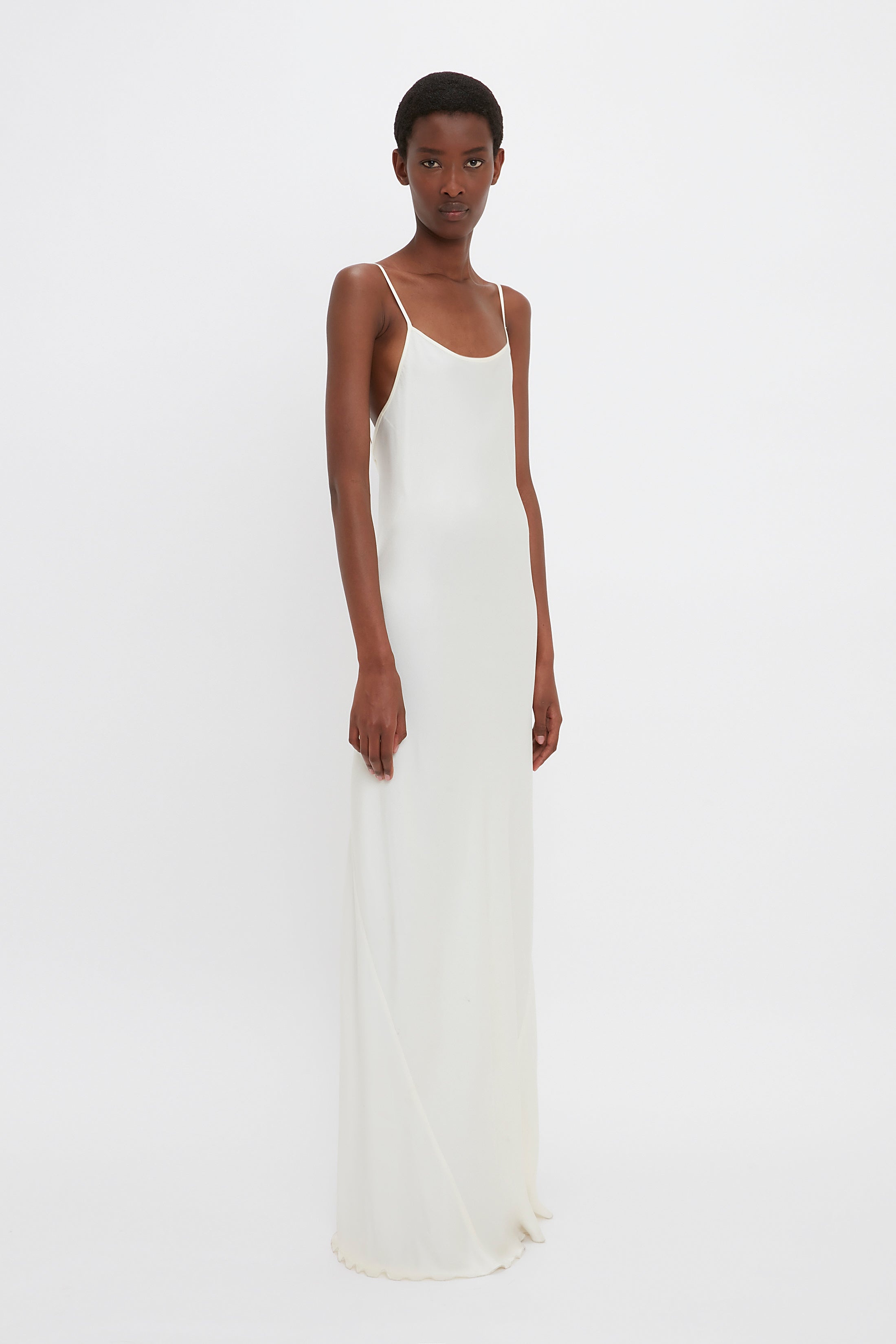 Floor-Length Cami Dress In Ivory - 3