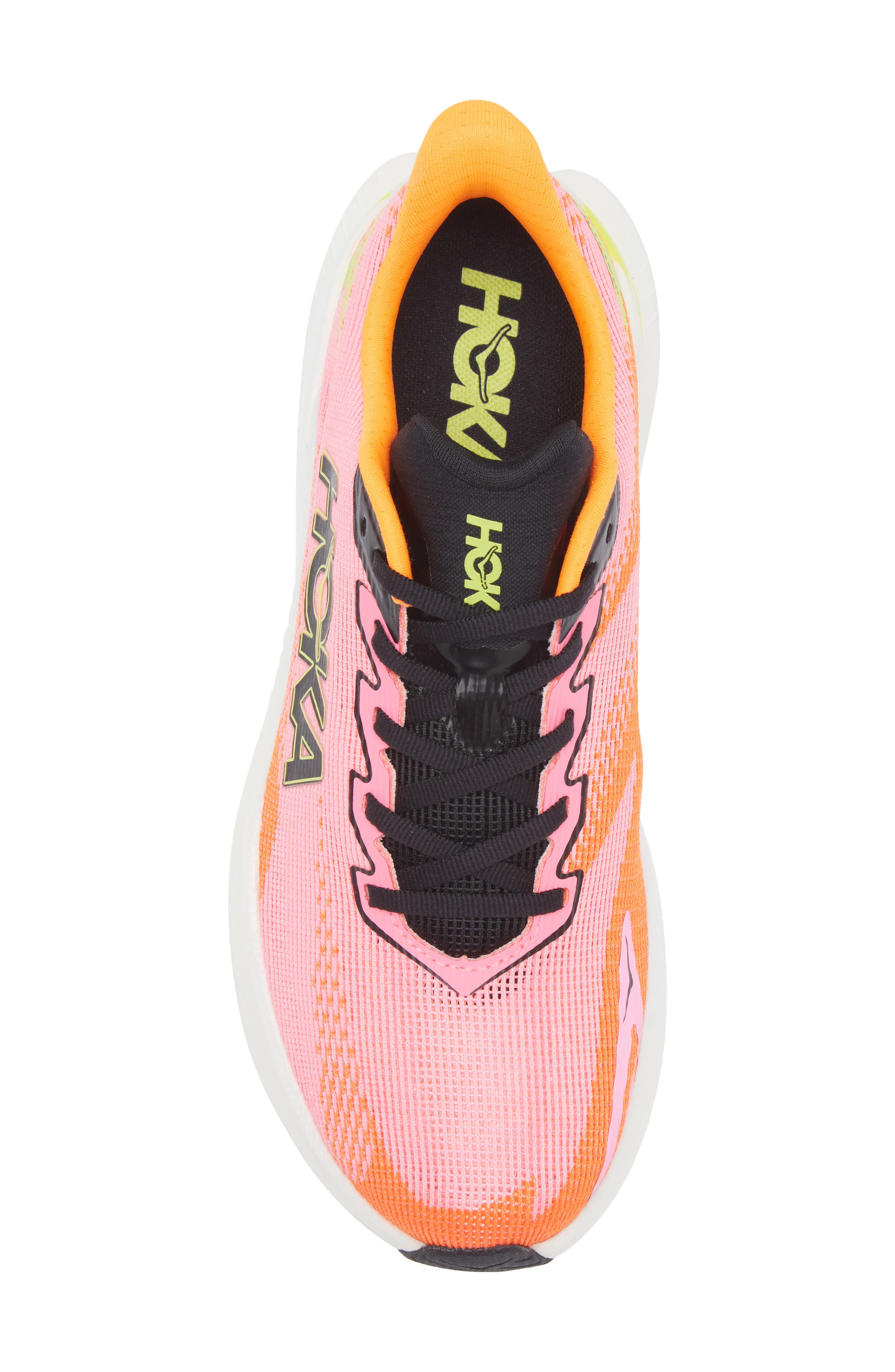 HOKA Mach X 3 Running Shoe in Neon Rose /Neon Tangerine at Nordstrom - 5