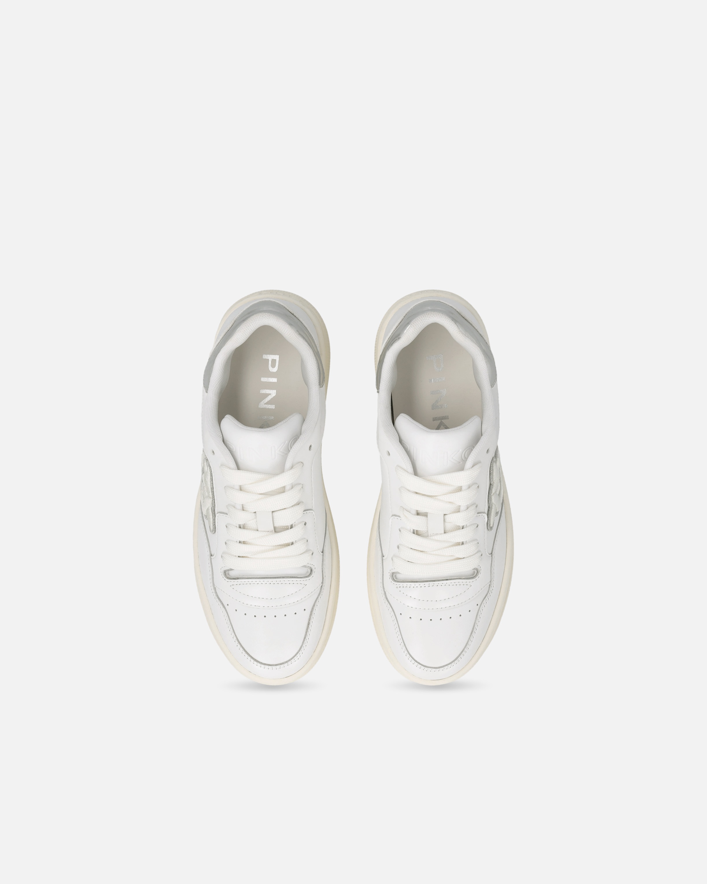 LEATHER TENNIS SHOES WITH METALLIC DETAILS - 9